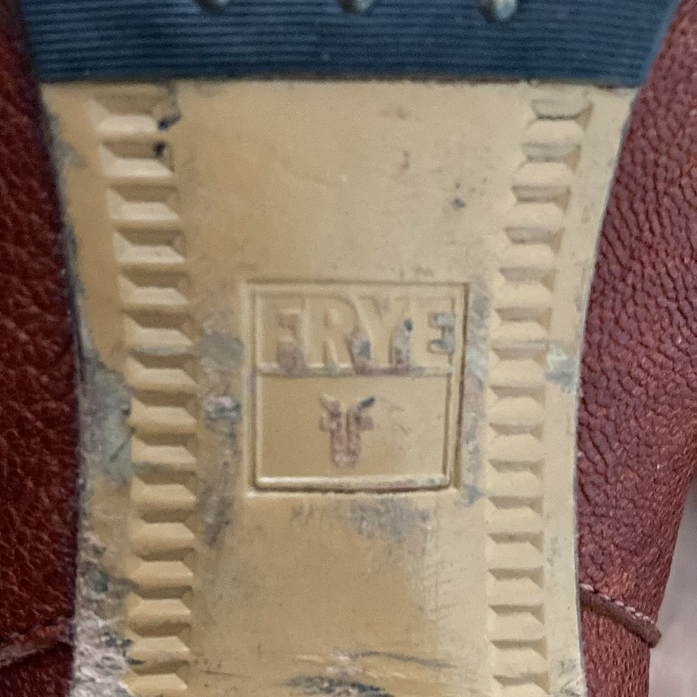 Frye Pull On Calf Length Brown Boots Sz 7 - Picture 8 of 16